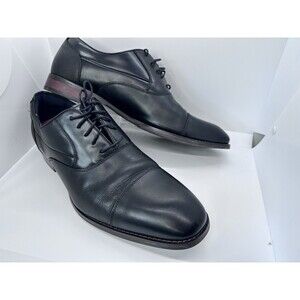 STACEY ADAMS MEN'S Kallum Cap Toe Oxford Dress Shoes - BLACK 11 WIDE REDZONE